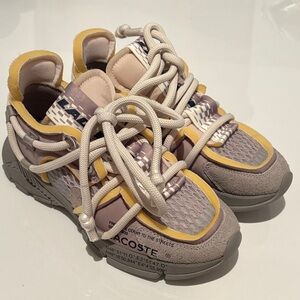 Lacoste Sneakers in Gray and Yellow